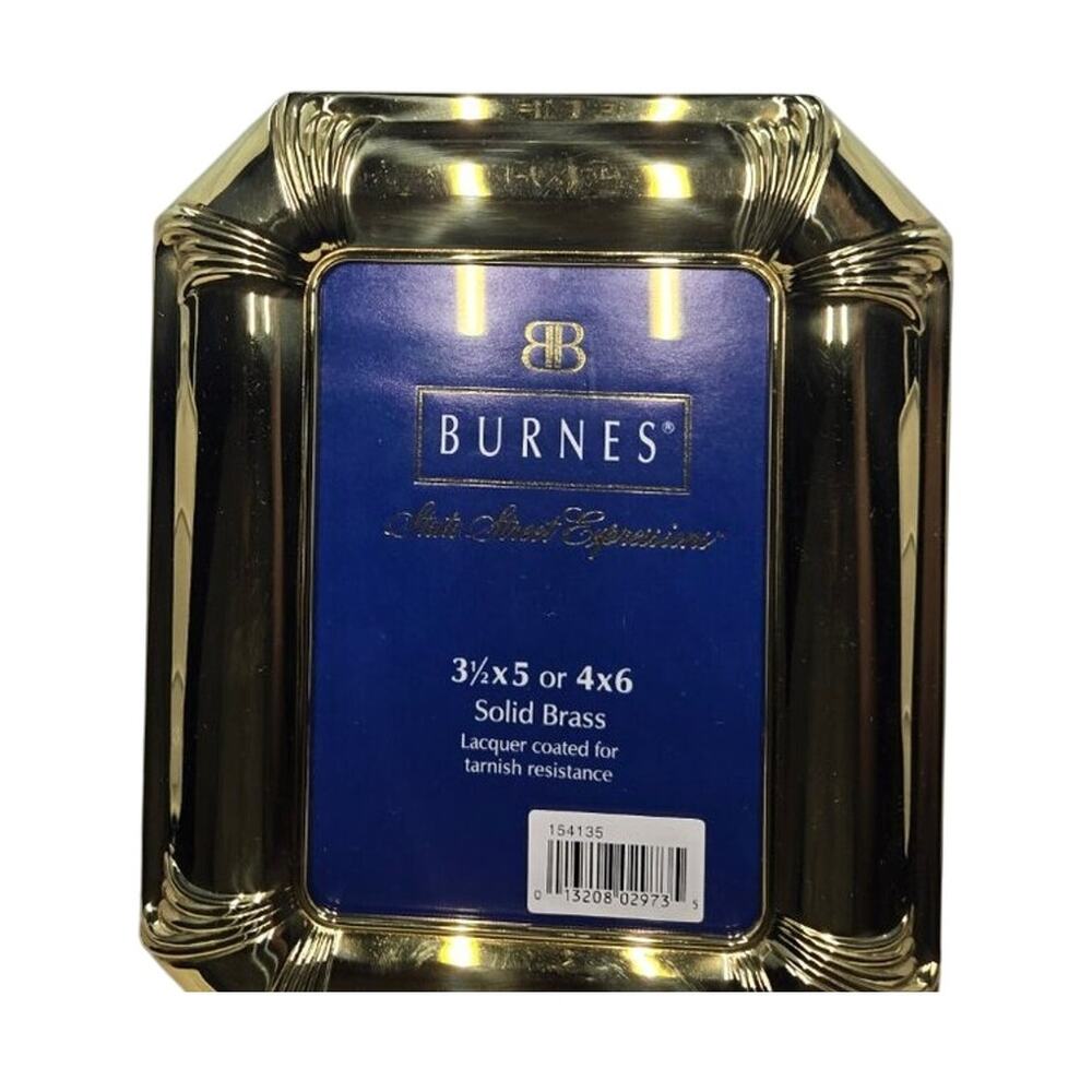 NWT Burnes of Boston 3½x5 Solid Brass Picture Frame - Picture 1 of 7